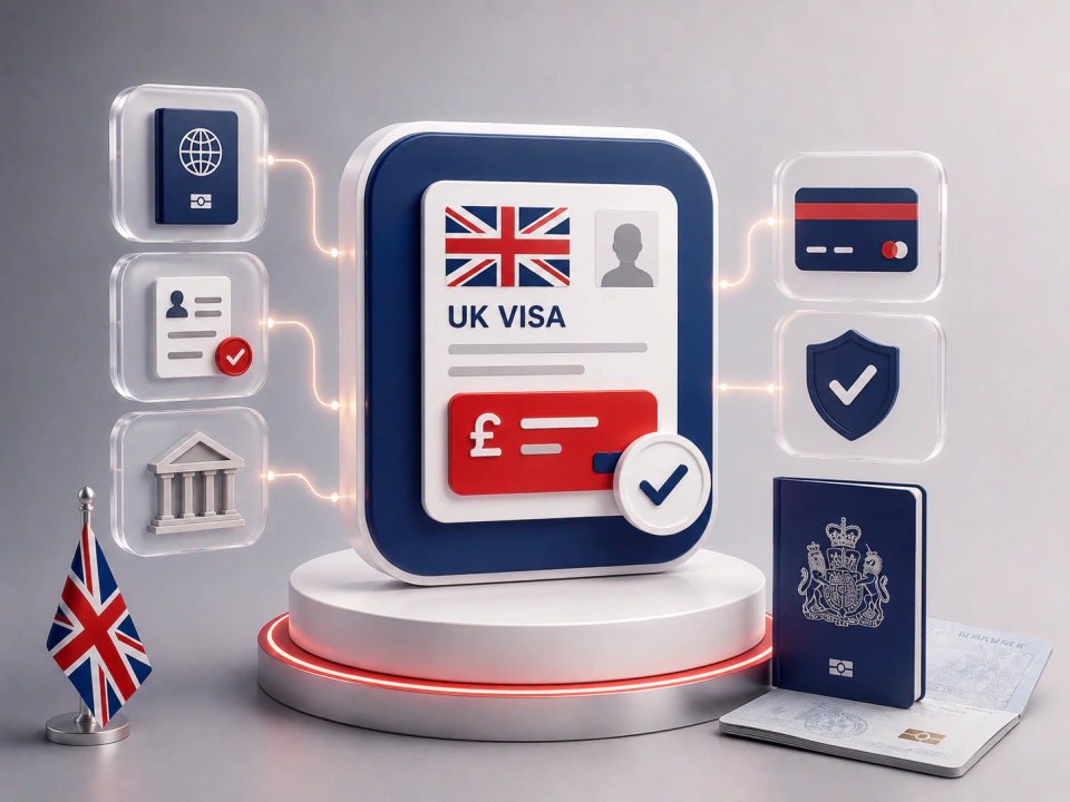 پرداخت هزینه ویزای بریتانیا (GOV.UK)