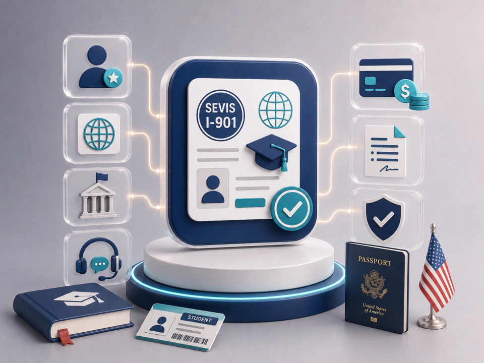 پرداخت هزینه SEVIS I-901